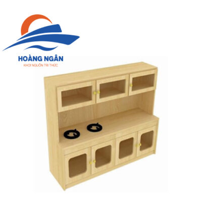 Tủ đồ chơi nhà bếp gỗ tự nhiên